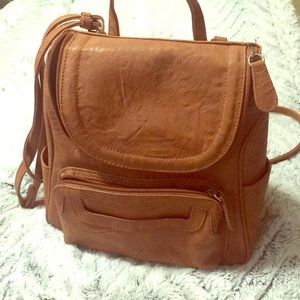 Cognac colored Multi Sac Backpack